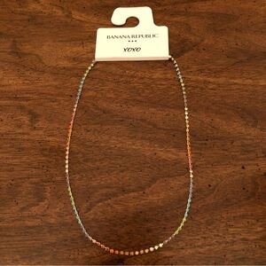 Banana Republic | Rainbow Crystal Necklace | 17” Adjustable